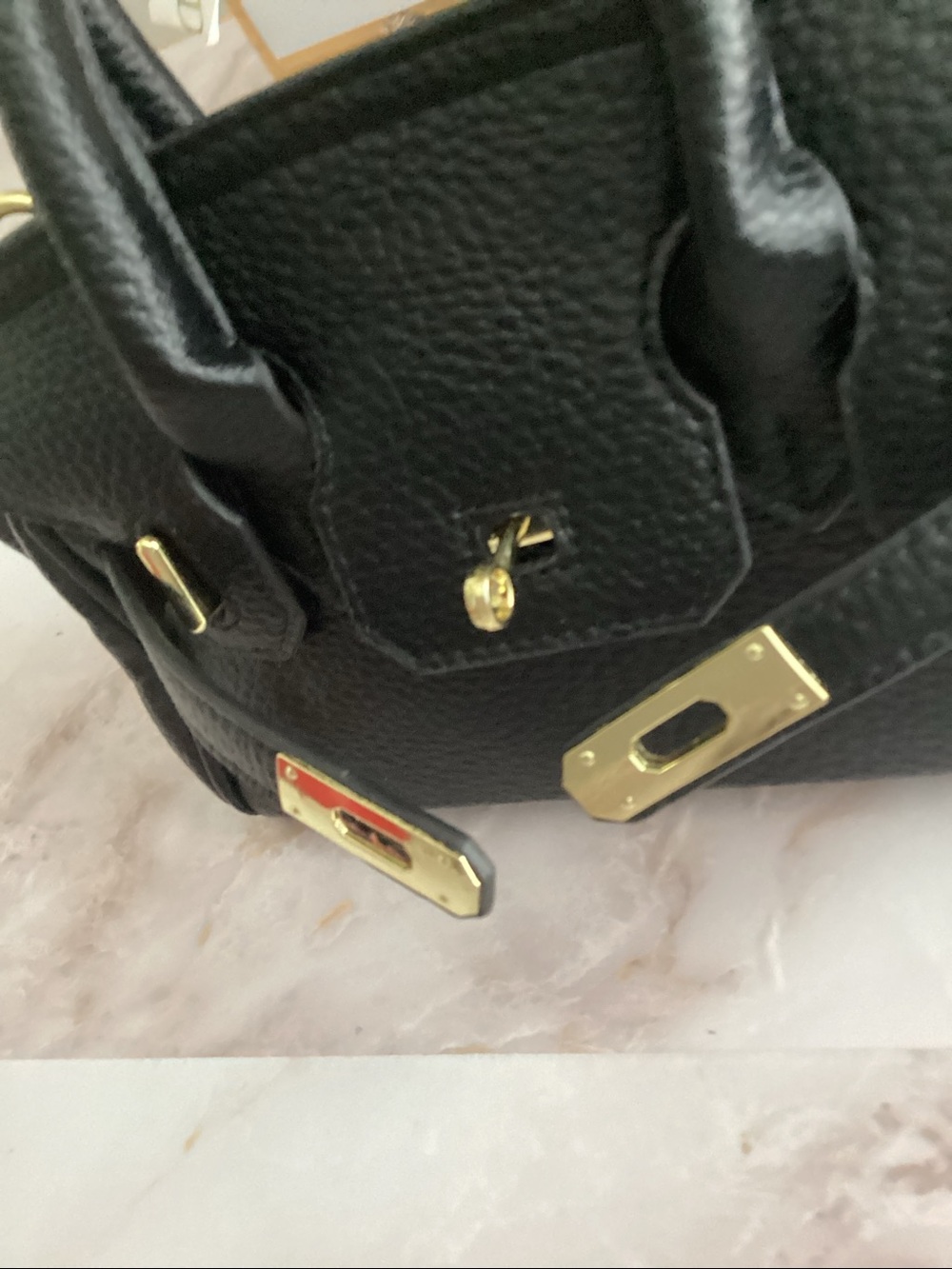 vault leather mini structured bag with free scarf - Picture 4 of 12